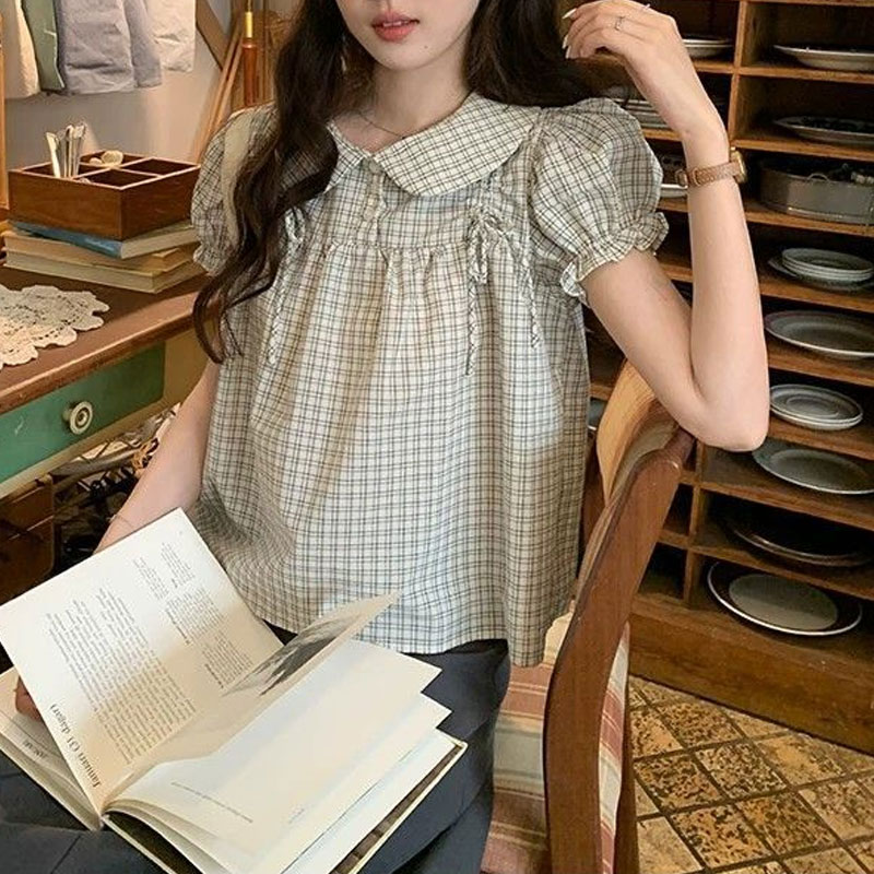 Vintage Toy Collector - Damenbekleidung im Preppy-Stil, koreanische Hemden mit