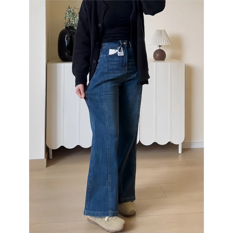 Collectible Vintage Matches - Herbst elastische Bell-Bot-Jeans für Damen, Vintage,