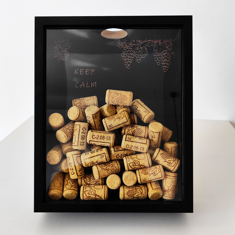 Rotwein Kork Display Rahmen Ho – Vintage Collectible Glass Bewertung und Preis