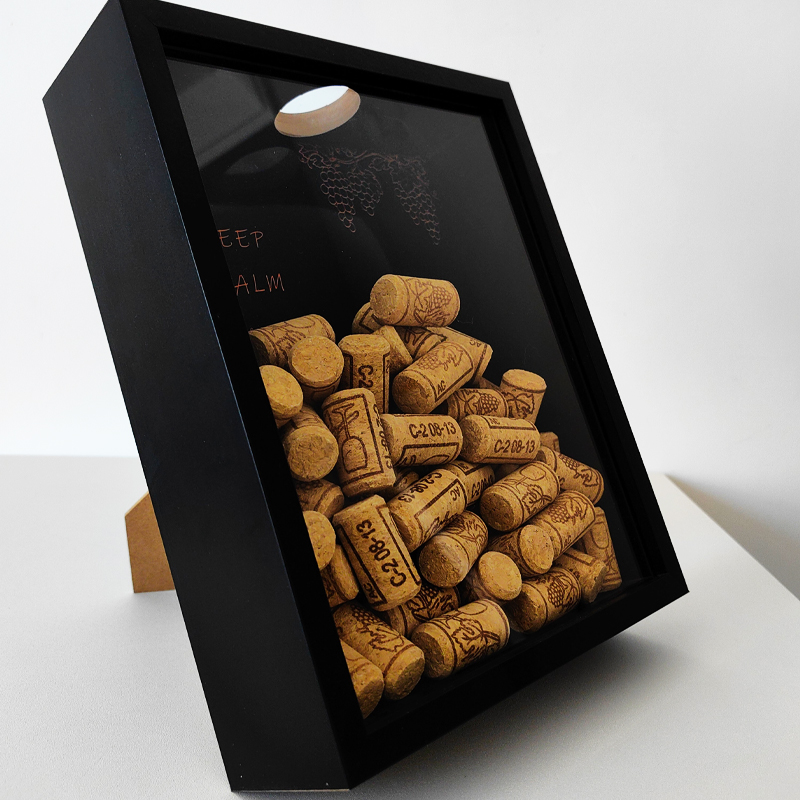 Rotwein Kork Display Rahmen Ho – Vintage Collectible Glass Bewertung und Preis