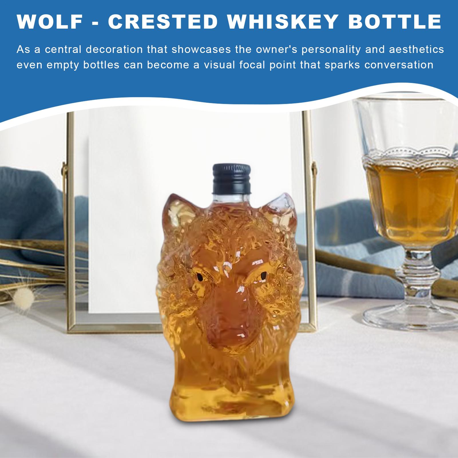 Whiskey-Flasche in Wolf-Form,  – Vintage Collectible Glass Bewertung und Preis