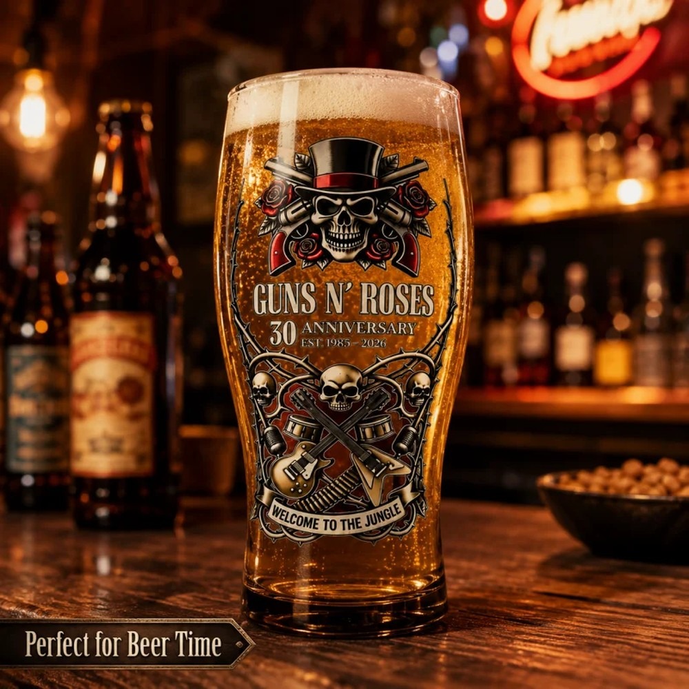 Guns N' Roses Gedenk-Bierkrug  – Vintage Collectible Glass Bewertung und Preis